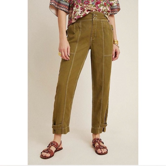 Anthropologie Pants - anthropology Green High-Waisted Pants